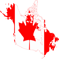 Canada flag shape